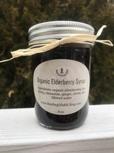 Load image into Gallery viewer, Organic Elderberry Syrup 8 oz half pint