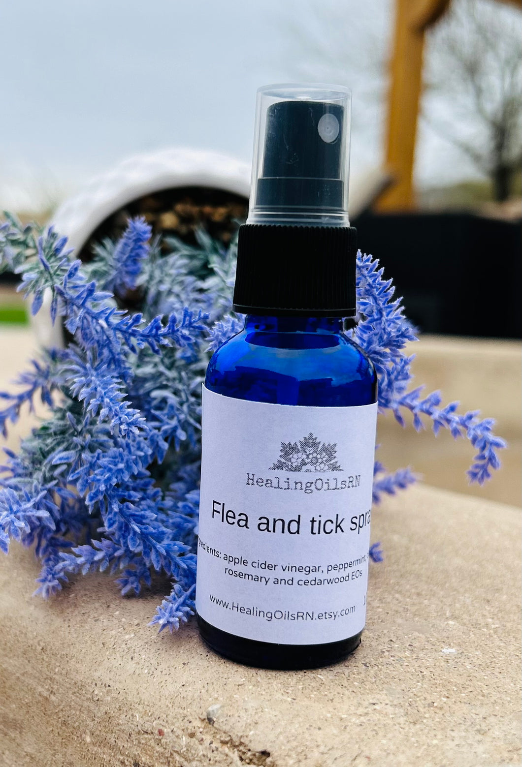 Flea and Tick Essential Oil Organic Spray 1 oz